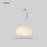 White Round Lampshade Modern Pendant Light