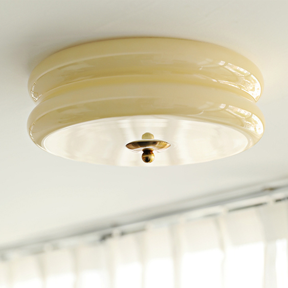 White round vintage porch ceiling light