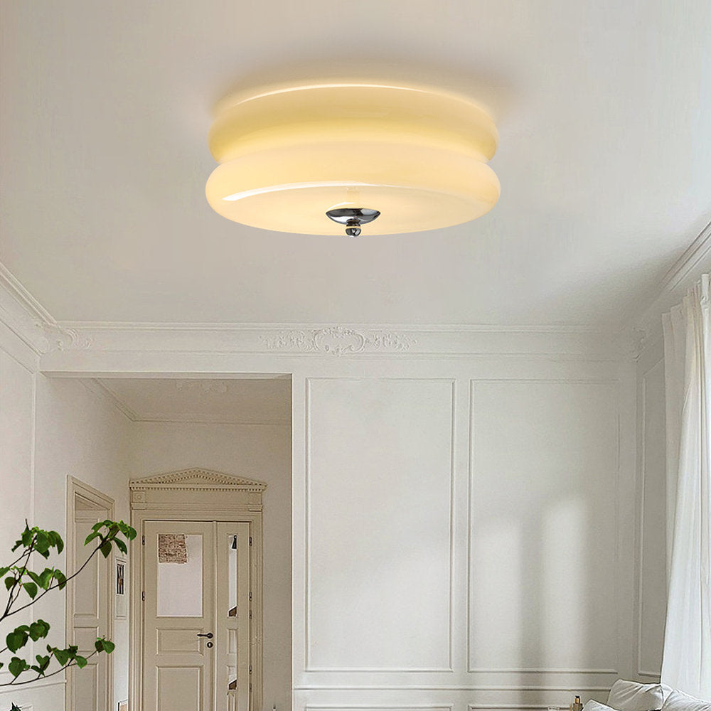 White round vintage porch ceiling light