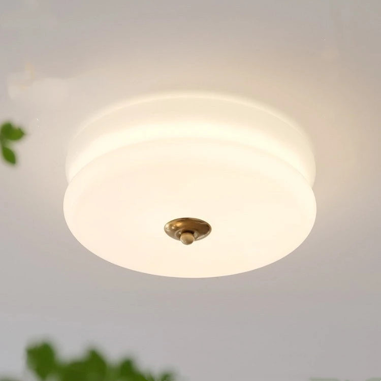 White round vintage porch ceiling light