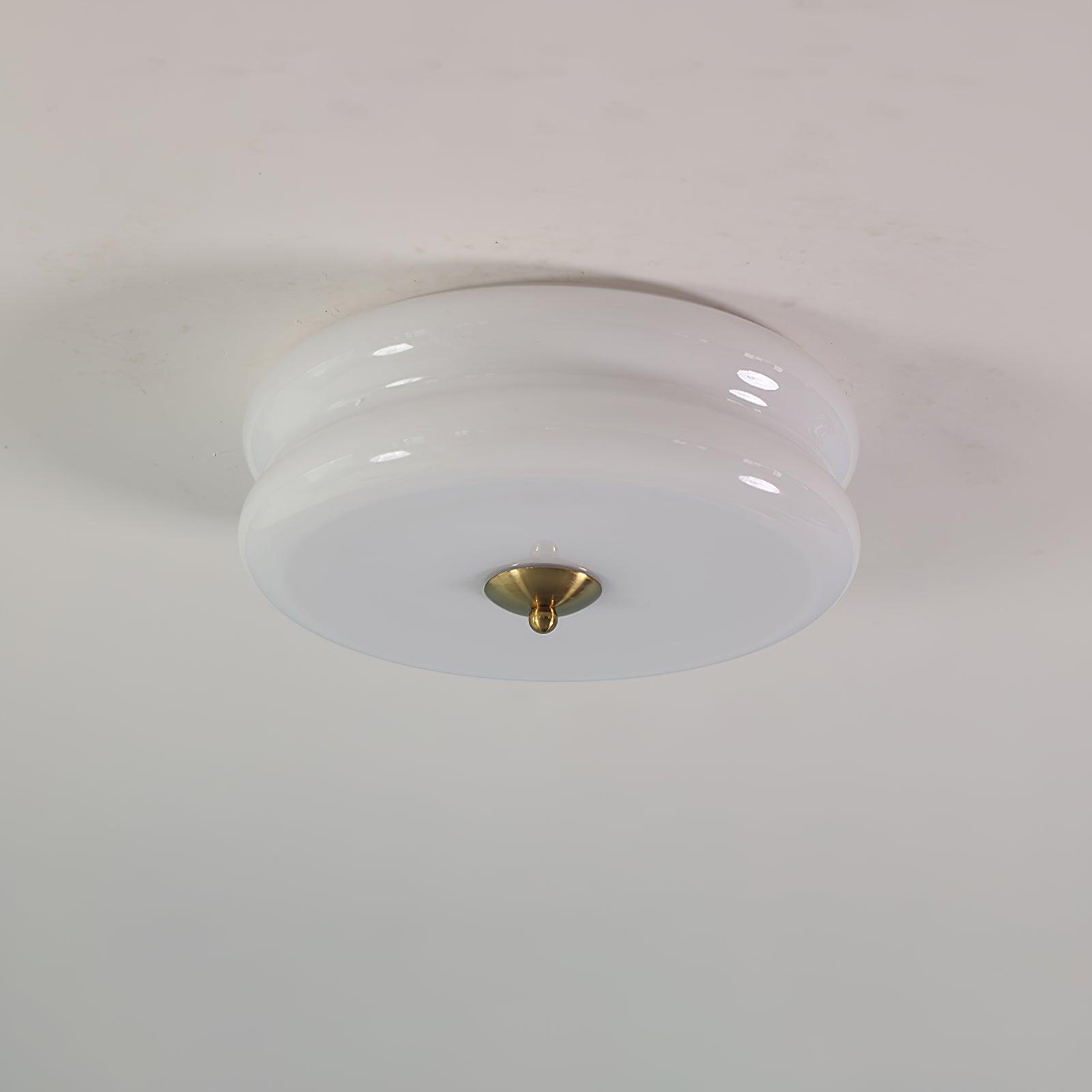 White round vintage porch ceiling light