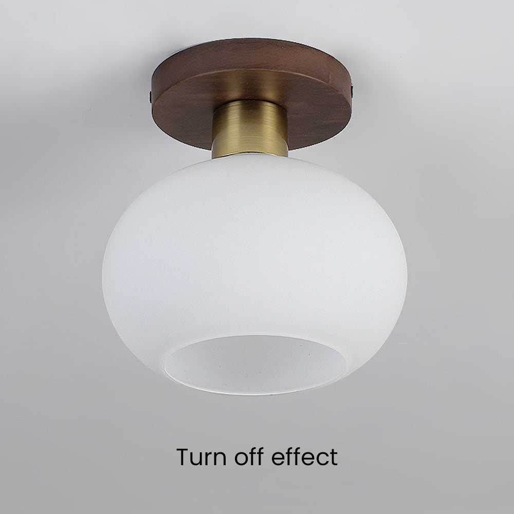 White Spherical Corridor Ceiling Light