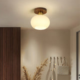 White Spherical Corridor Ceiling Light