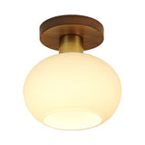 White Spherical Corridor Ceiling Light