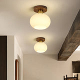 White Spherical Corridor Ceiling Light