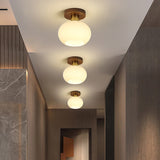 White Spherical Corridor Ceiling Light