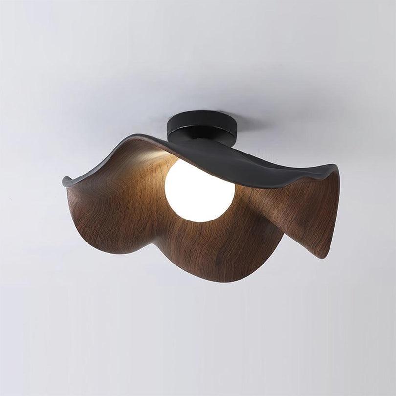 Ceiling Lights Bedroom Modern Eye Protection Lotus Wood