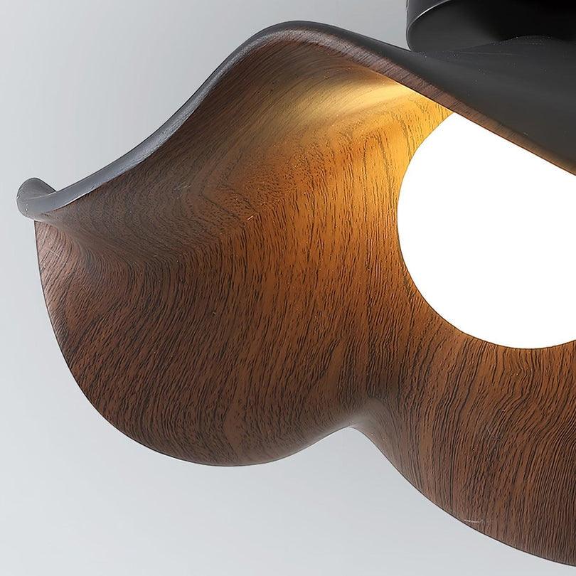 Ceiling Lights Bedroom Modern Eye Protection Lotus Wood