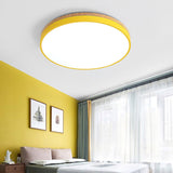 Wood Nordic LED Round Flush Ceiling Light