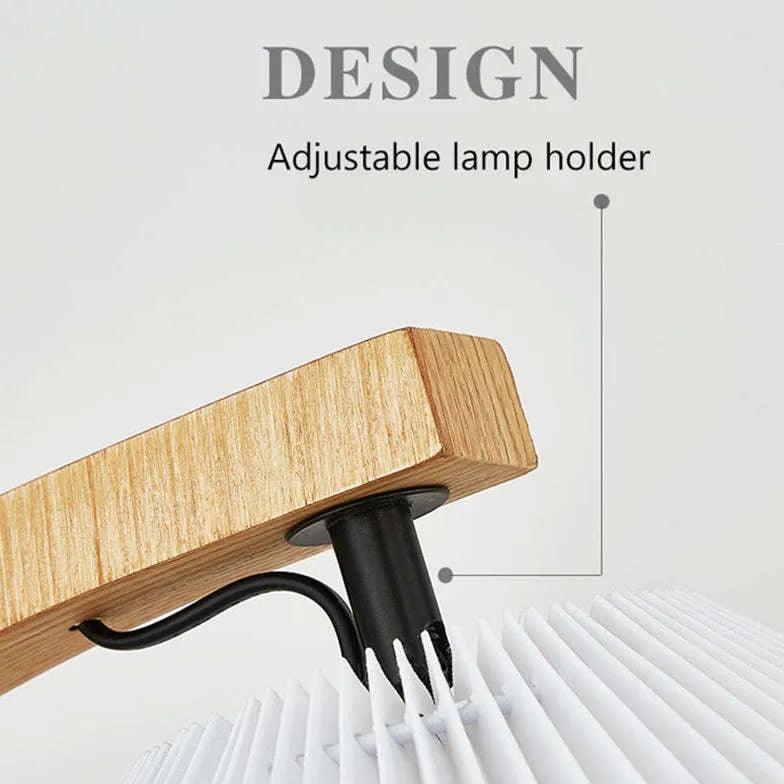 Wooden Curved Fabric Bedroom Floor Lamp - Clowas
