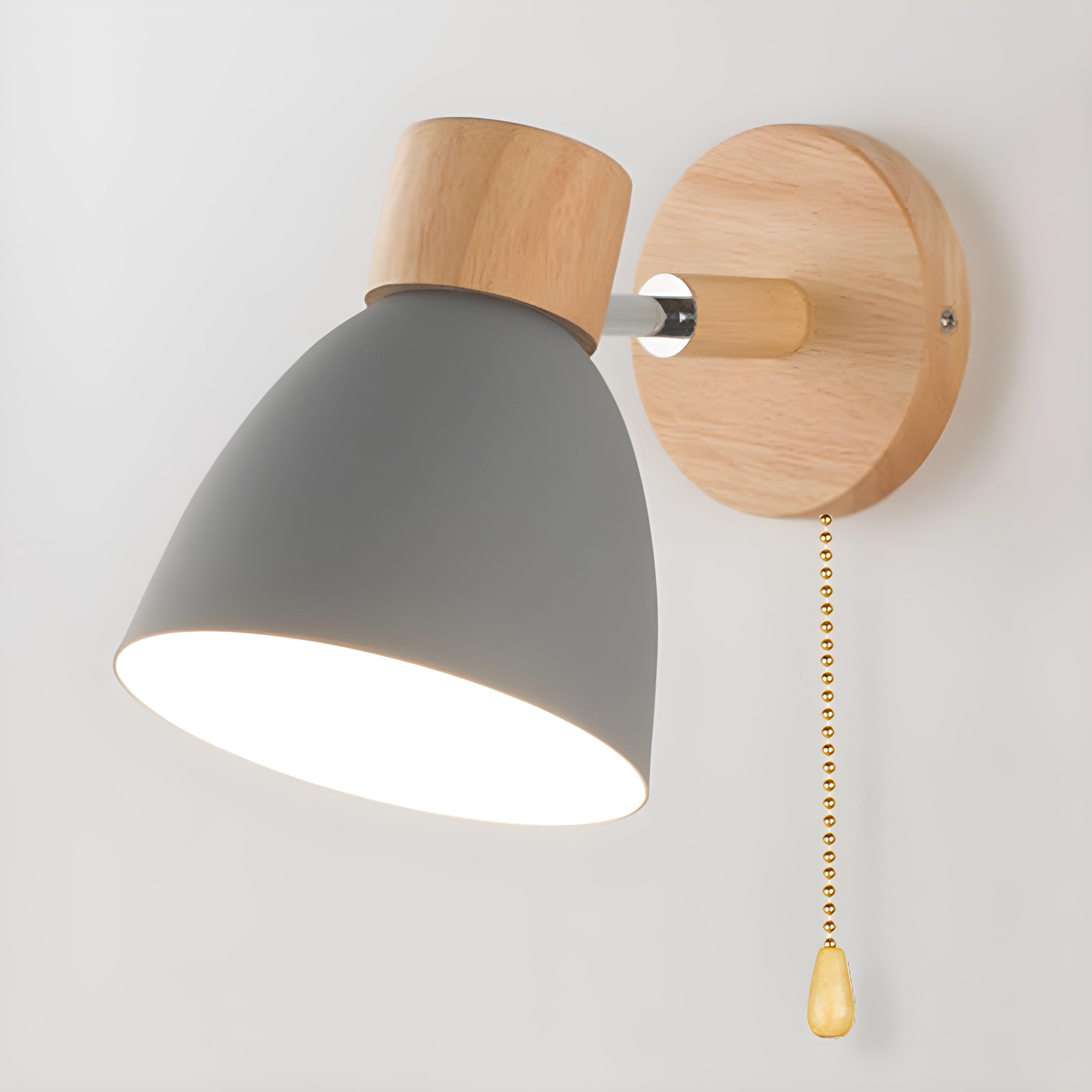 Rotatable Minimalist Wooden LED Wall Bracket Light