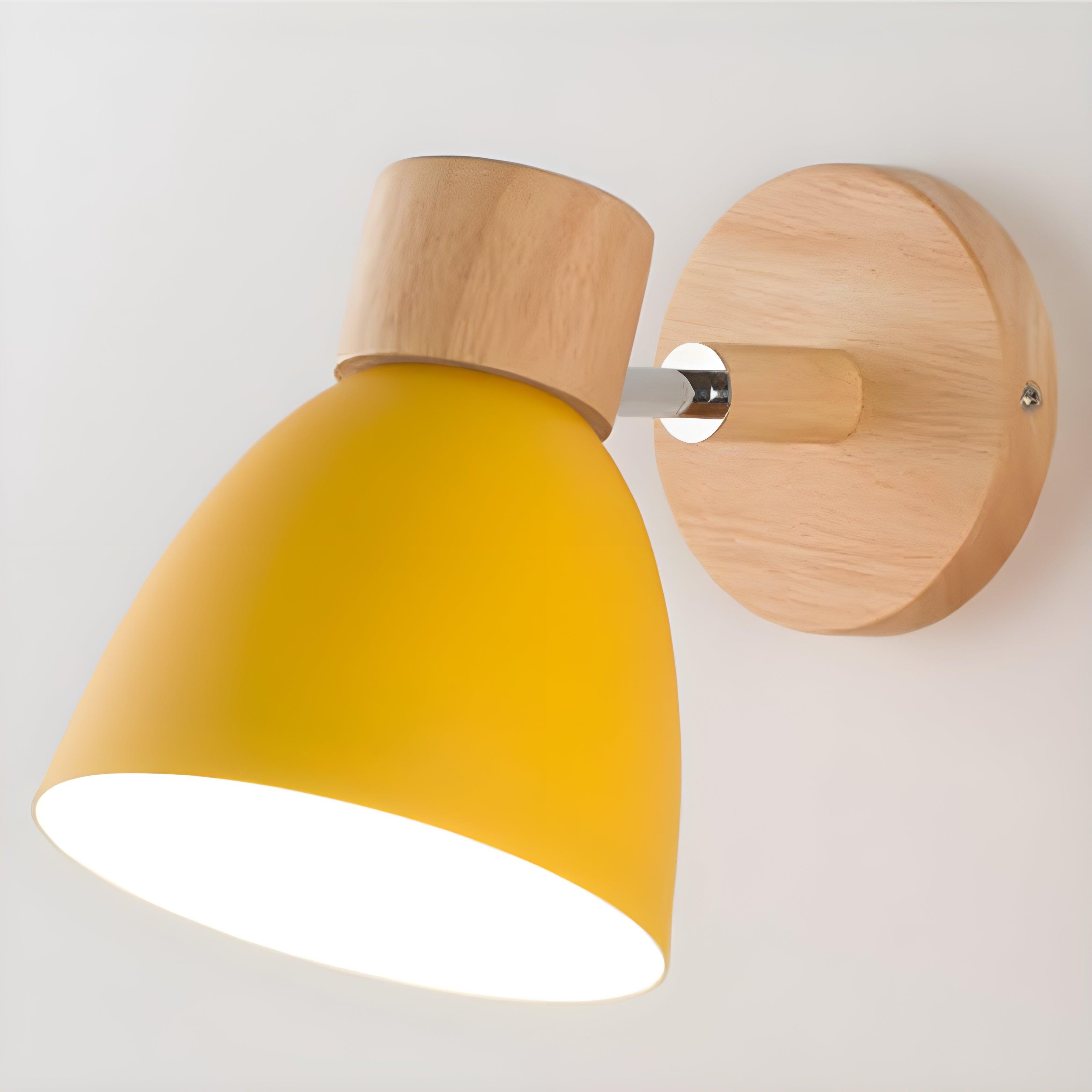 Rotatable Minimalist Wooden LED Wall Bracket Light