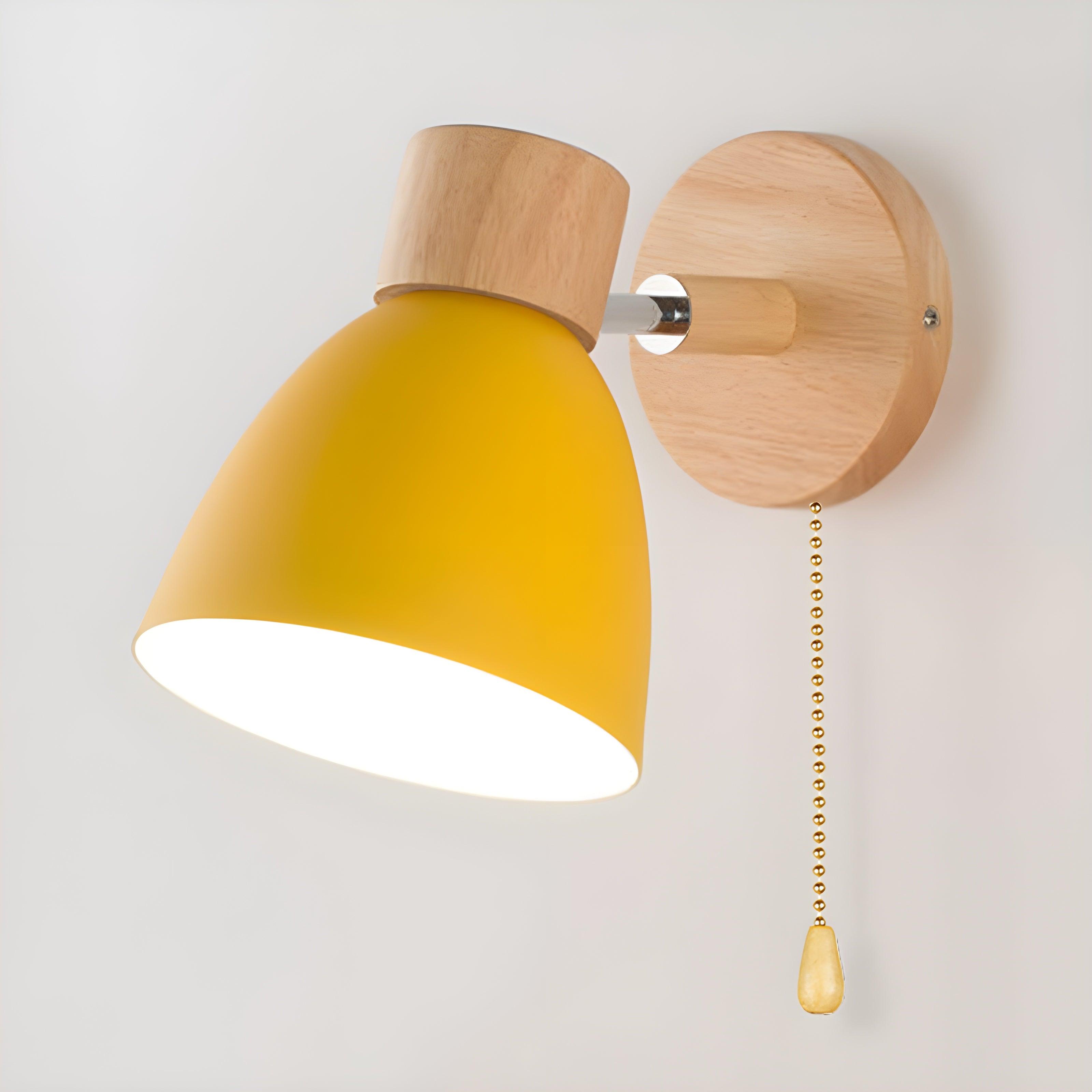 Rotatable Minimalist Wooden LED Wall Bracket Light