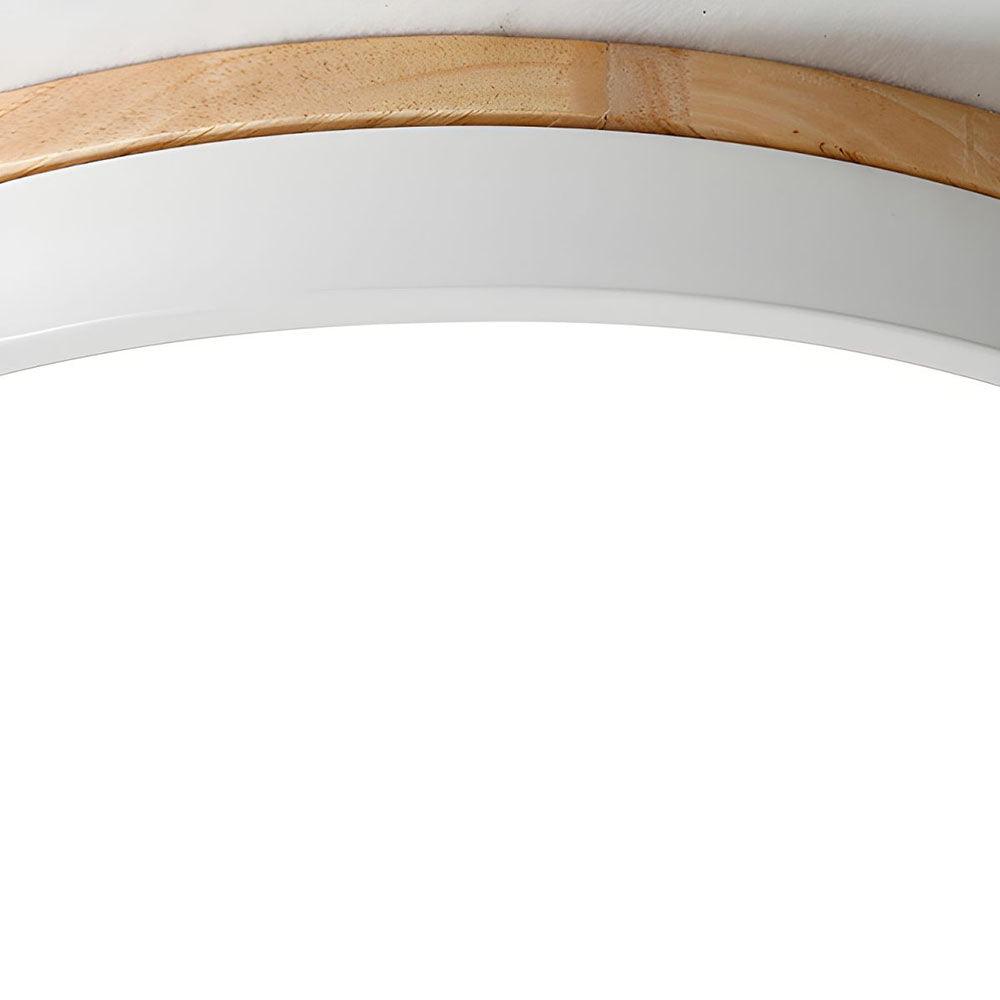 Nordic Circular Wooden Ceiling Lights for Bedroom