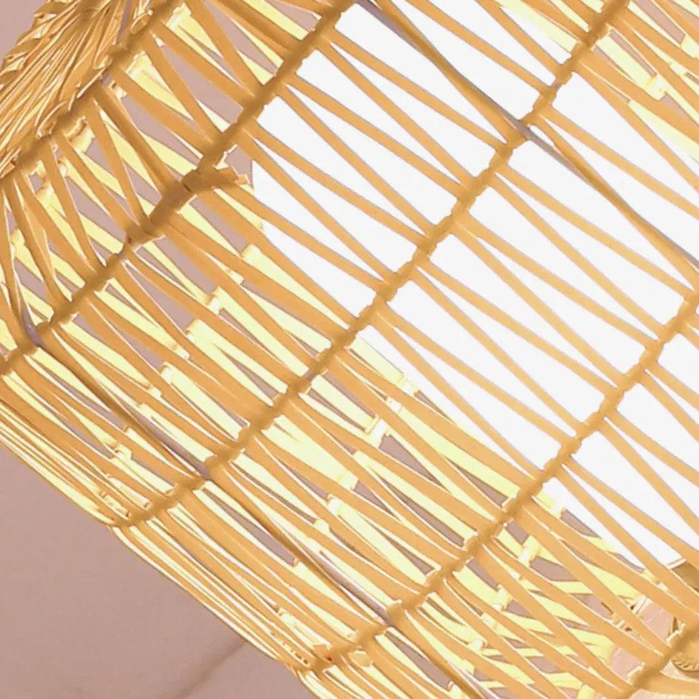 Woven Rattan Floor Lamp Outdoor Lantern Lights