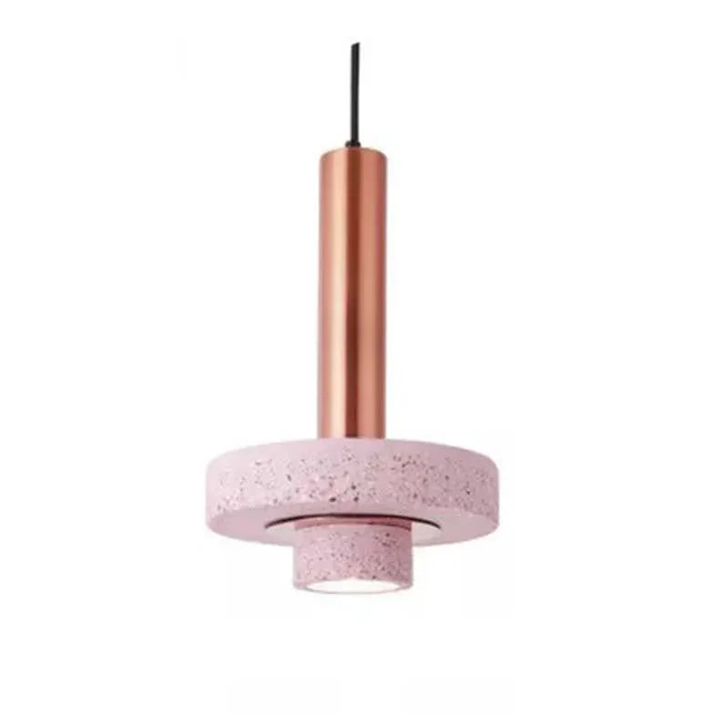 Metal Concrete Cylindrical Modern Pendant Light