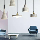 Terrazzo-style Speckled Texture Pendant Light