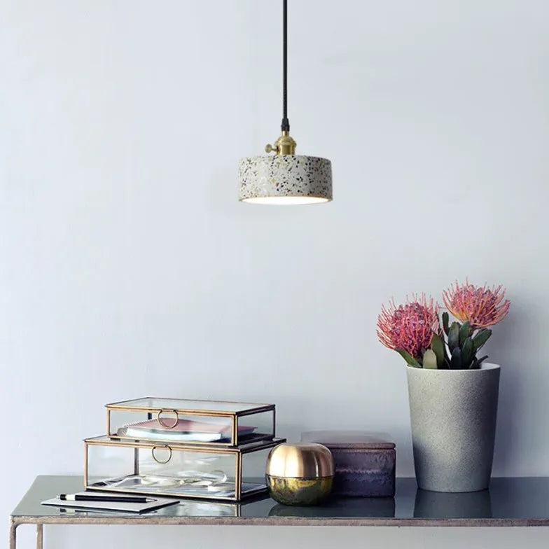 Terrazzo-style Speckled Texture Pendant Light